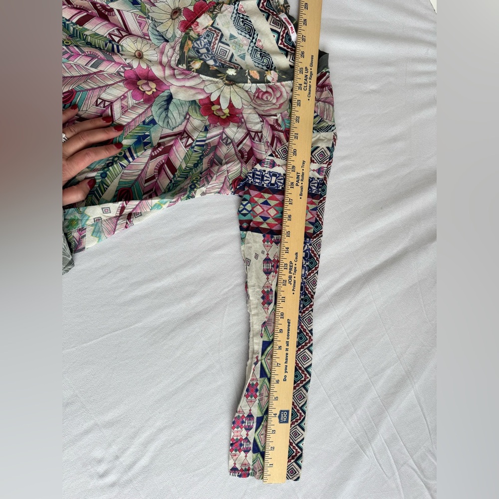 Johnny Was Tribeca Georgette Floral V Neck Floral Aztec Tunic Cotton Women XS - Picture 10 of 11